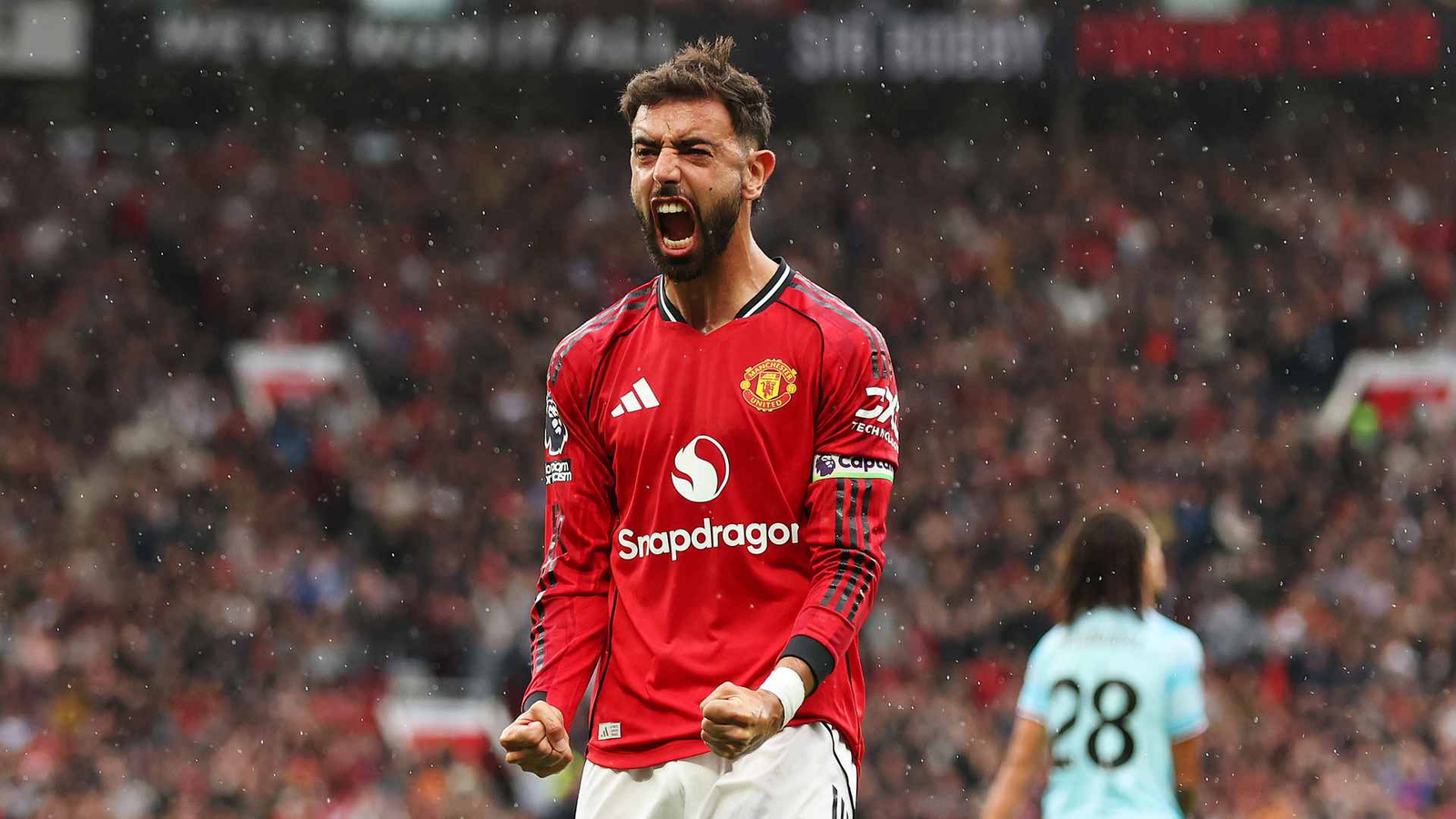 Bruno Fernandes celebrating a goal.